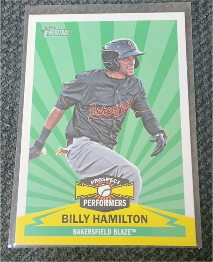 2012 Topps Heritage Prospect Performers #PPBH Billy Hamilton — front