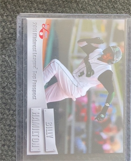 2011 Leaf Midwest League Top Prospect Billy Hamilton — front