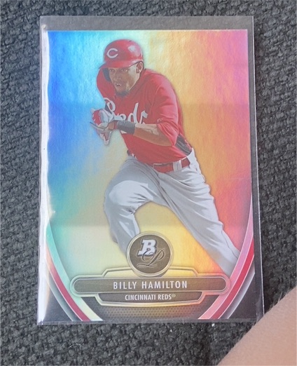 2013 Bowman Platinum Prospects Reds Baseball Card #BPP9 Billy Hamilton — front