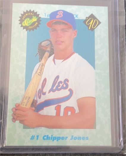 1990 Classic Premiere Edition #1 Chipper Jones — front