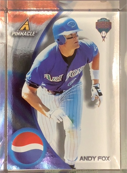 1998 Pinnacle Pepsi Arizona Diamondbacks Andy Fox — front