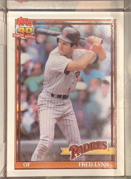 1991 Topps #586 Fred Lynn — front