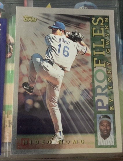 1996 Topps Profiles by Tony Gwynn #NL-18 Hideo Nomo — front