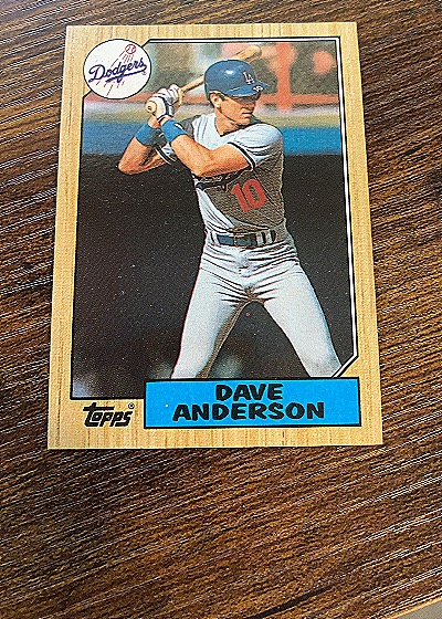 1987 Topps #10 Dave Anderson — front