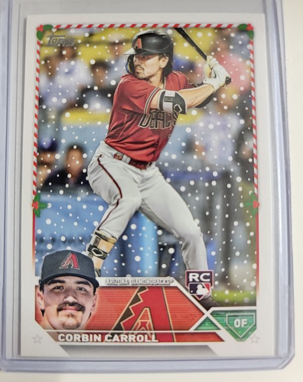 2023 Topps Holiday #H113 Corbin Carroll Rookie Arizona Diamondbacks — front