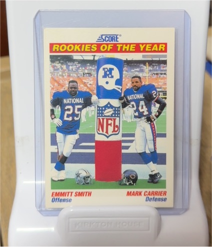 1991 Score #675 Emmitt Smith/Mark Carrier Rookies of the Year — front