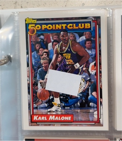 1992-93 Topps 50 Point Club #199 Karl Malone — front