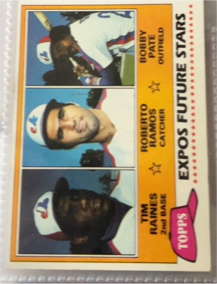 1981 Topps #479 Expos Future Stars Tim Raines / Roberto Ramos / Bobby Pate — front
