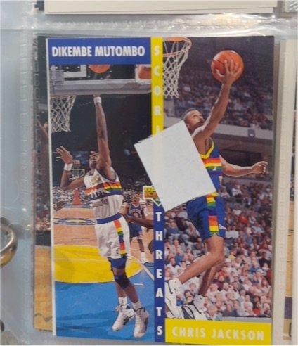 1992-93 Upper Deck #499 Dikembe Mutombo / Chris Jackson — front