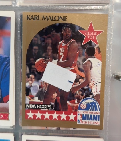 1990-91 NBA Hoops #21 Karl Malone — front