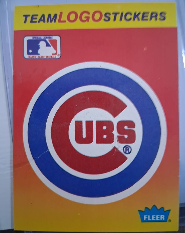 1991 Fleer Team Logo Stickers #NNO Chicago Cubs — front
