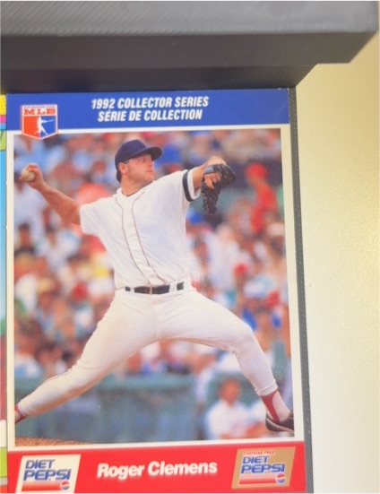 1992 Diet Pepsi Collector's Series #1 Roger Clemens — front