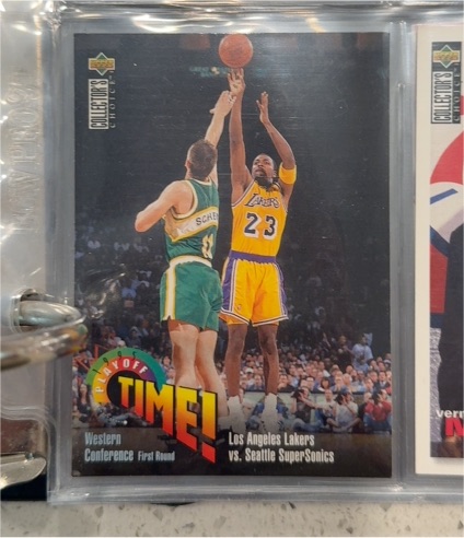 1995-96 Upper Deck Collector's Choice #356 Playoff Time Michael Jordan — front
