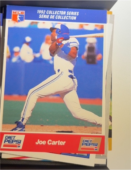 1992 Diet Pepsi #25 Joe Carter — front