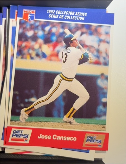 1992 Diet Pepsi #13 Jose Canseco — front