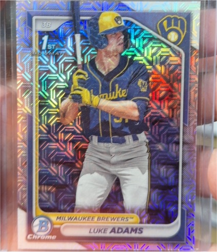2024 Bowman Chrome #BCP-50 Luke Adams — front