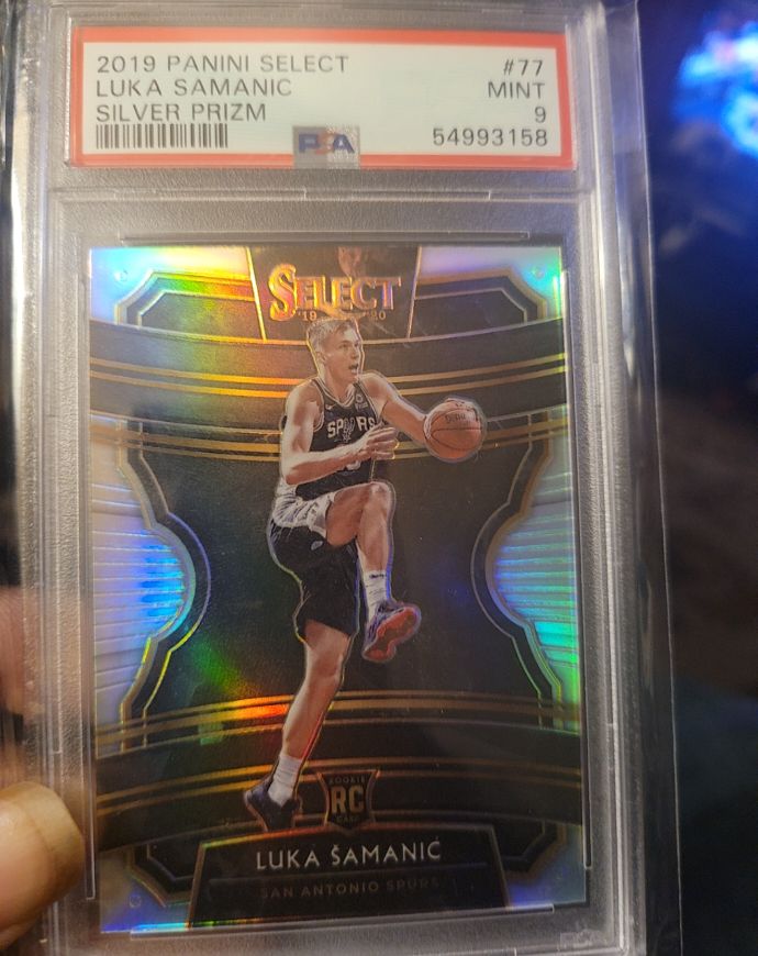 2019 Panini Select #77 Luka Samanic Silver Prizm — front