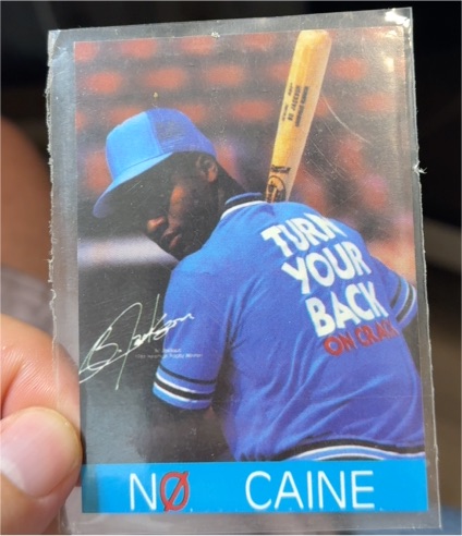 1990 Broder #NNO Bo Jackson "Turn Your Back On Crack" — front