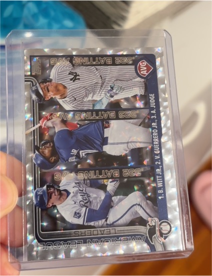 2025 Topps Series 1 #345 Aaron Judge / Vladimir Guerrero Jr. / Bobby Witt Jr. — front