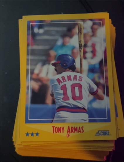 1988 Score #487 Tony Armas — front
