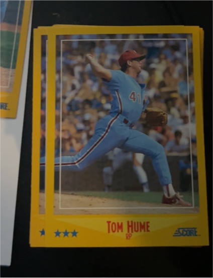1988 Score #494 Tom Hume — front