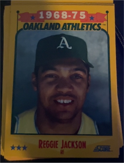 1988 Score #500 Reggie Jackson — front