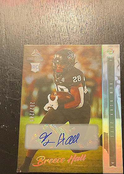 2022 Panini Luminance #108 Breece Hall — front