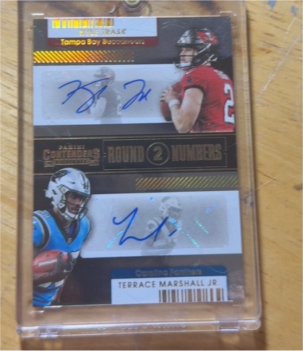 2021 Panini Contenders Round 2 Numbers Kyle Trask Terrace Marshall Jr. — front