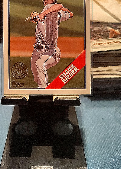 2023 Topps Series 1 Shane Bieber #T88-48 1988 Throwback Guardians — front