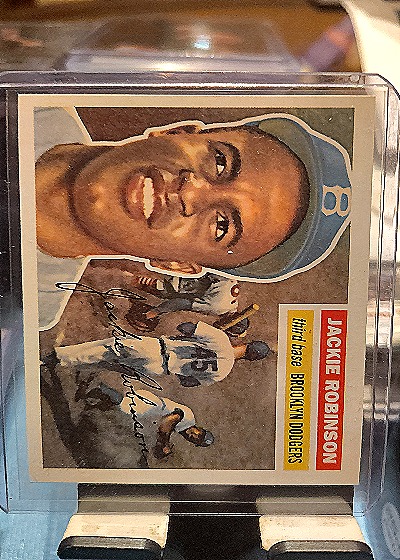 1956 Topps #9 Jackie Robinson — front