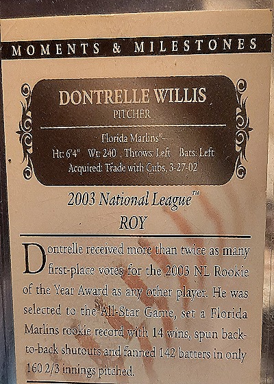 2007 Topps Moments and Milestones #146 Dontrelle Willis — back