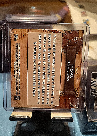 2019 Topps Grapefruit League Greats #GLG-7 Ty Cobb — back