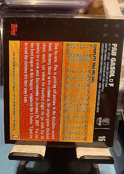1998 Topps Stadium Club #16 Pau Gasol — back