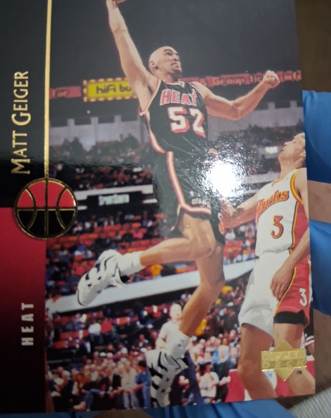 1994-95 Upper Deck #28 Matt Geiger Miami Heat — front