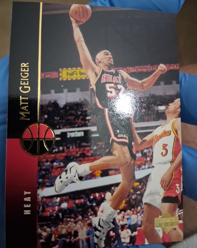1994-95 Upper Deck #28 Matt Geiger Miami Heat — front