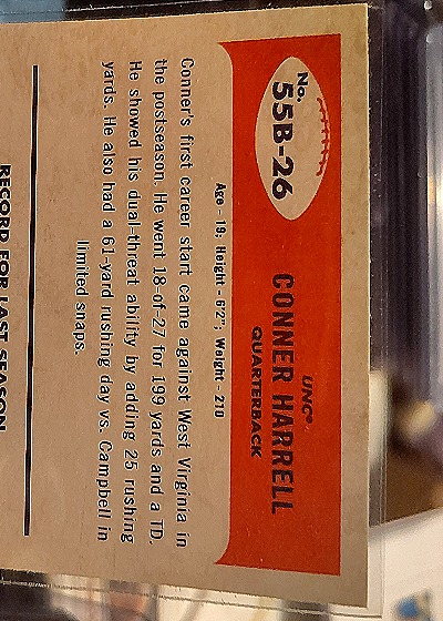 2024 Bowman Chrome University #55B-26 Conner Harrell — back
