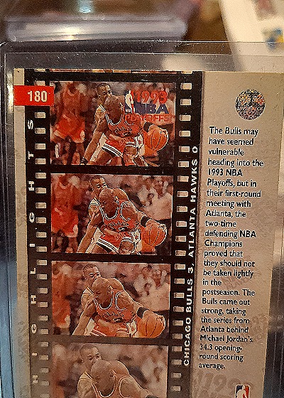 1993-94 Upper Deck #180 Michael Jordan Finals Playoff Highlights — back