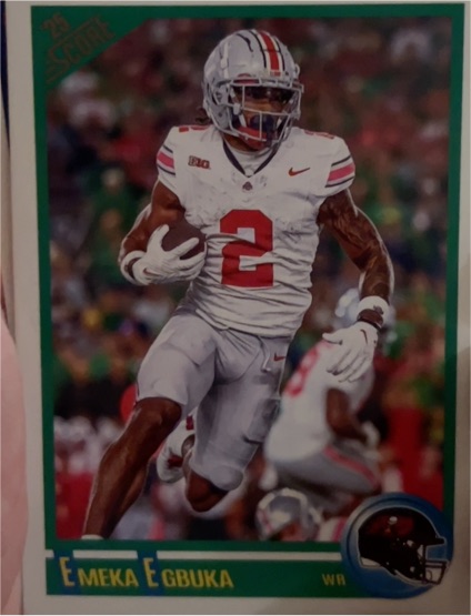 2025 Panini Score #8 Emeka Egbuka Anniversary Rookies — front
