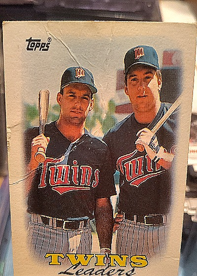 1988 Topps #609 Twins Leaders Kent Hrbek/Gary Gaetti — front