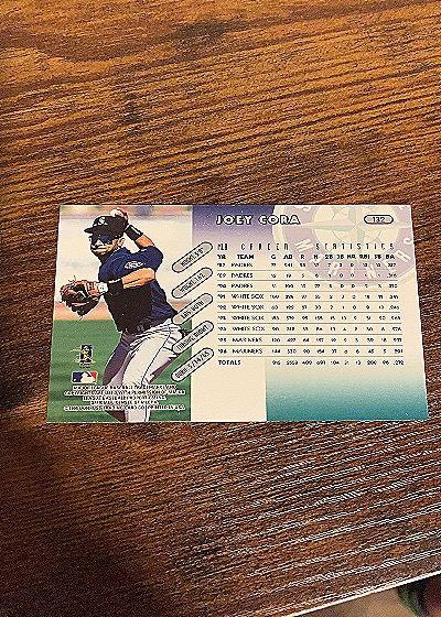 1992 Donruss #132 Joey Cora — back