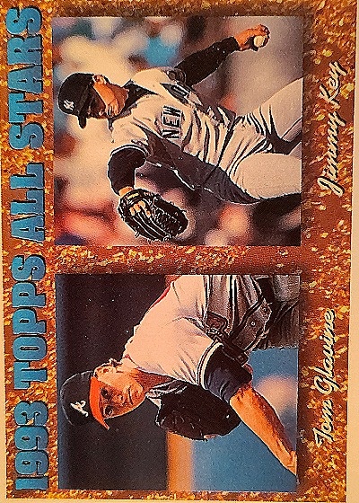 1994 Topps #393 Jimmy Key / Tom Glavine — front