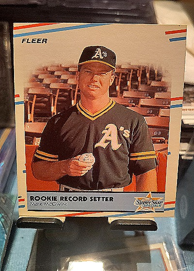 1988 Fleer #629 Mark McGwire Rookie Record Setter — front