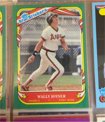 1987 Fleer Star Stickers #68 Wally Joyner — front
