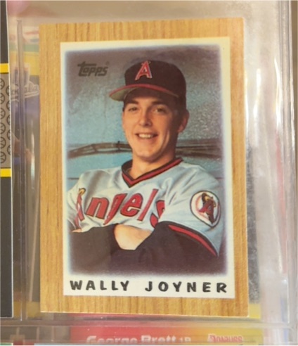 1987 Topps Major League Leaders Minis #45 Wally Joyner — front