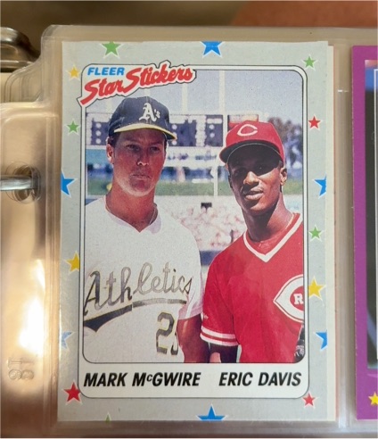 1988 Fleer Star Stickers #56 Mark McGwire — front