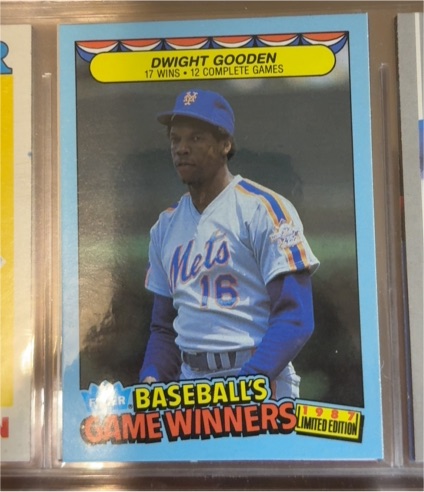 1987 Fleer Baseball's Game Winners #16 Dwight Gooden — front