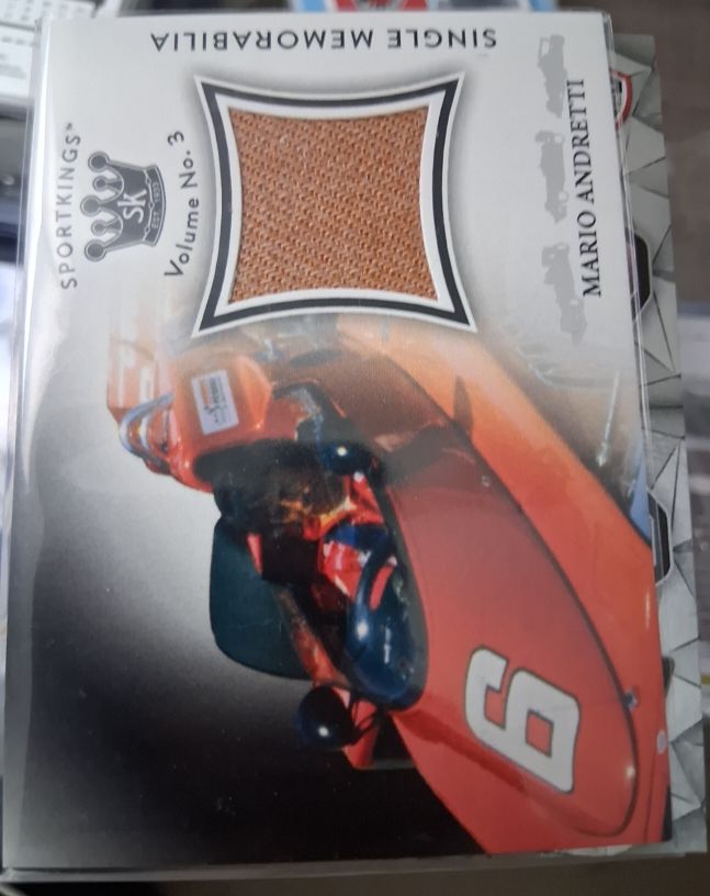 2022 Sportkings Volume 3 Mario Andretti Single Memorabilia — front