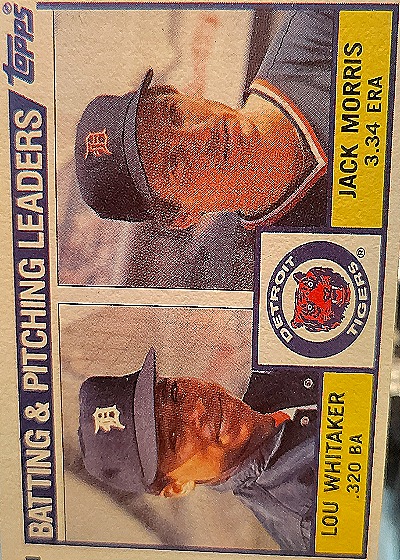 1984 Topps #666 Tigers Leaders Lou Whitaker / Jack Morris — front