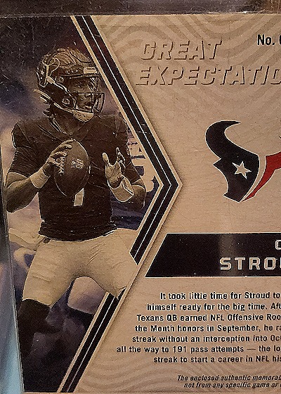 2023 Panini Illusions Great Expectations #GE-CST C.J. Stroud — back