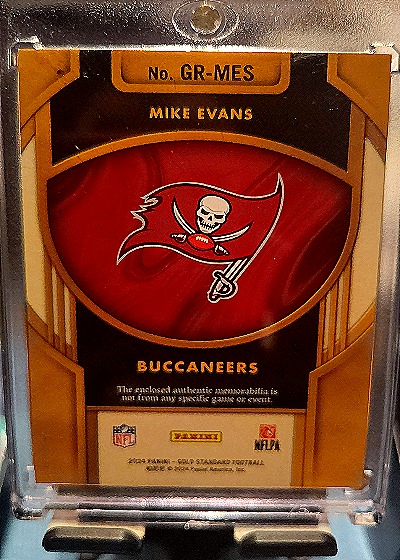 2024 Panini Gold Standard Gold Rush #GR-MES Mike Evans — back